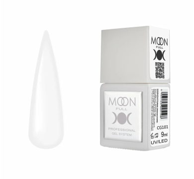 Гель-лак Moon Full Gel Polish Color №CG101, білий, 9 мл