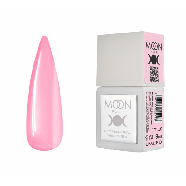 Гель-лак Moon Full Gel Polish Color №CG110, насичений рожевий, 9 мл