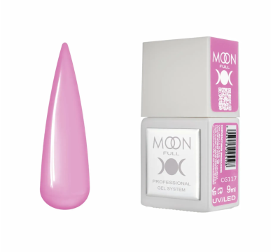 Гель-лак Moon Full Gel Polish Color №CG117, лілово-рожевий, 9 мл