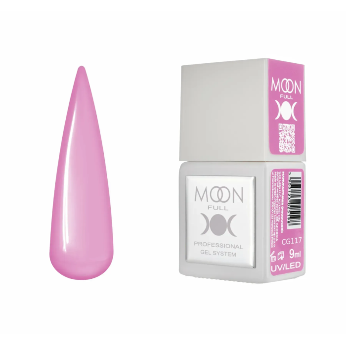 Гель-лак Moon Full Gel Polish Color №CG117, лилово-розовый, 9 мл