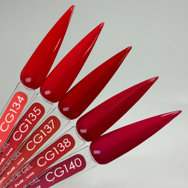 Гель-лак Moon Full Gel Polish Color №CG137, червоний, 9 мл