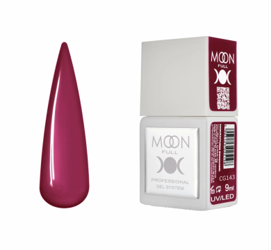 Гель-лак Moon Full Gel Polish Color №CG143, червоний винний, 9 мл