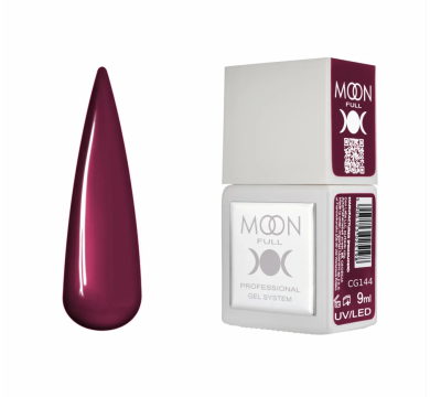 Гель-лак Moon Full Gel Polish Color №CG144, бургунді, 9 мл