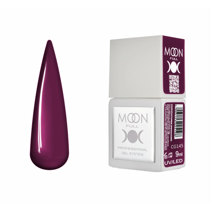 Гель-лак Moon Full Gel Polish Color № CG145, темна слива, 9 мл