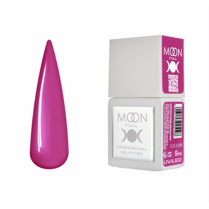 Гель-лак Moon Full Gel Polish Color №CG166, фіолетова фуксія, 9 мл