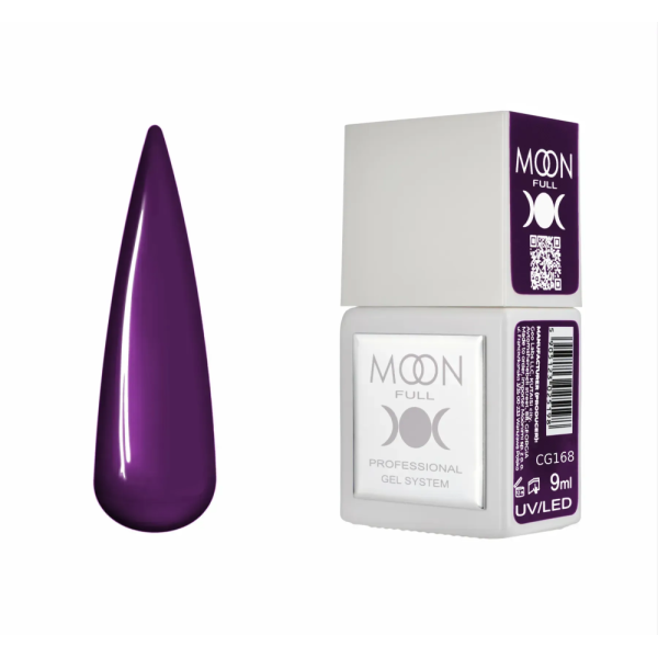 Гель-лак Moon Full Gel Polish Color №CG168, баклажановий, 9 мл