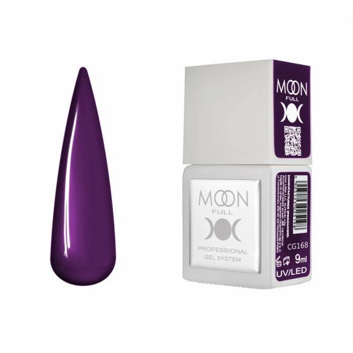 Гель-лак Moon Full Gel Polish Color №CG168, баклажановый, 9 мл