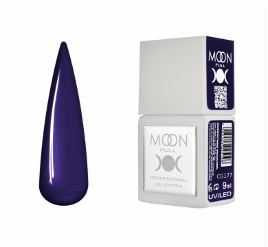 Гель-лак Moon Full Gel Polish Color №CG177, глубокий сапфир, 9 мл