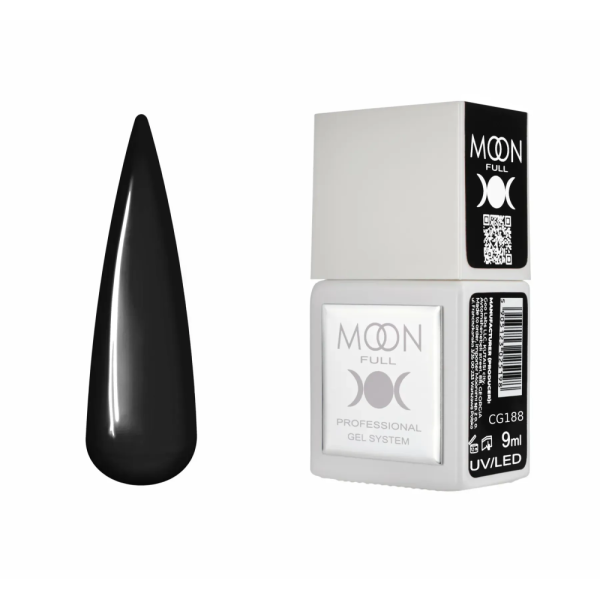Гель-лак Moon Full Gel Polish Color №CG188, темно-коричневий, 9 мл