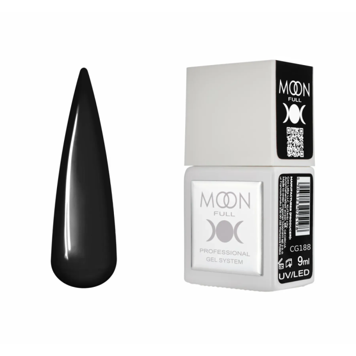 Гель-лак Moon Full Gel Polish Color №CG188, темно-коричневый, 9 мл