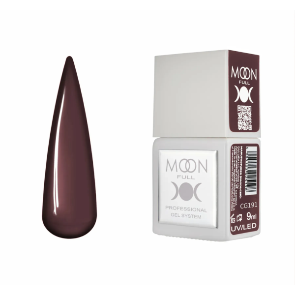 Гель-лак Moon Full Gel Polish Color №CG191, коричневий, 9 мл