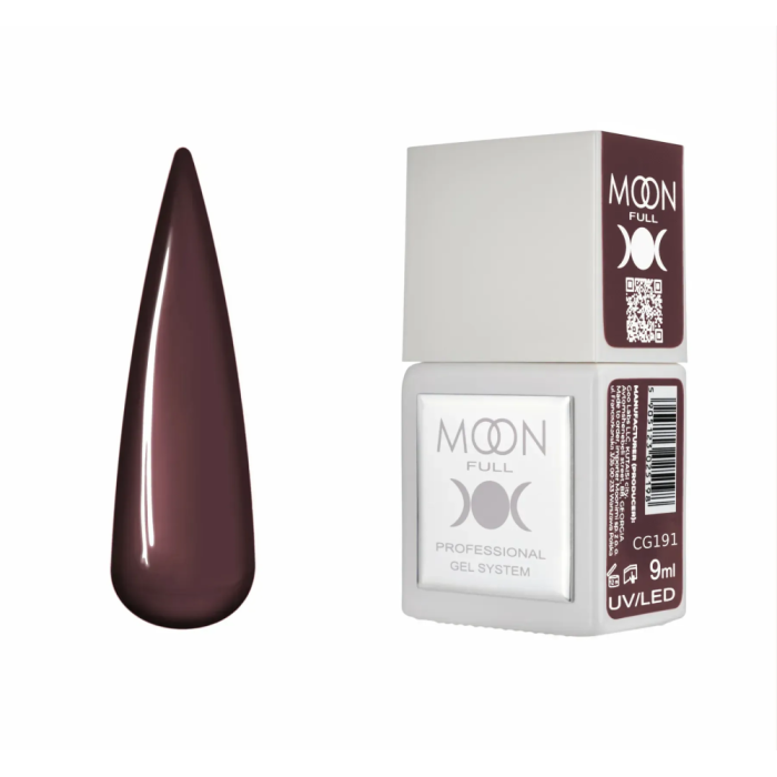 Гель-лак Moon Full Gel Polish Color №CG191, коричневий, 9 мл