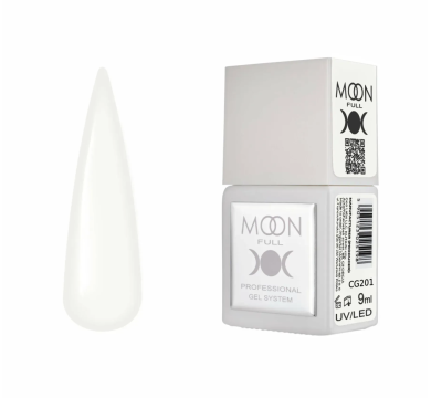 Гель-лак Moon Full Gel Polish Color №CG201, белый, 9 мл