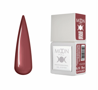 Гель-лак Moon Full Gel Polish Color №CG210, теракотово-коричневий, 9 мл