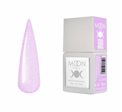 Гель-лак Moon Full Gel Polish Color №CG304, лиловый с шиммером, 9 мл