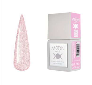 Гель-лак Moon Full Gel Polish Color №CG305, лиловый с золотистым шиммером, 9 мл