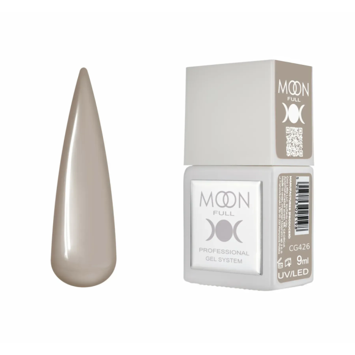 Гель-лак Moon Full Gel Polish Color №CG426, оливково-серый, 9 мл