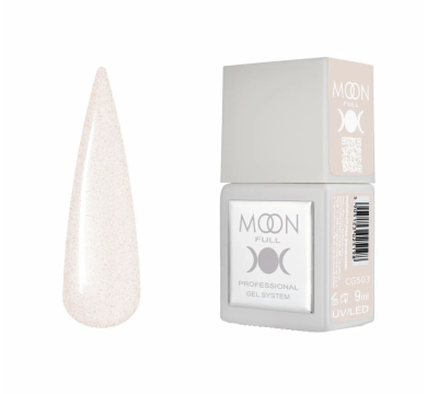 Гель-лак Moon Full Gel Polish Color №CG503, прозрачный с красно-золотым шиммером,  9 мл