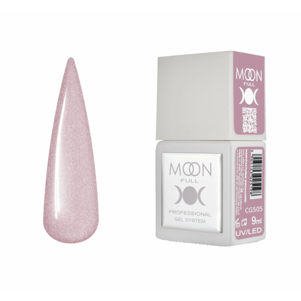 Гель-лак Moon Full Gel Polish Color №CG505, бежевий із шиммером, 9 мл