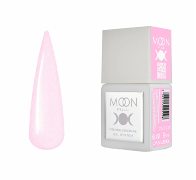 Гель-лак Moon Full Gel Polish Color №CG510, рожевий з опаловим шиммером, 9 мл