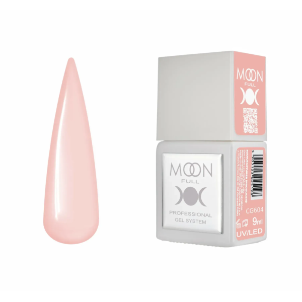 Гель-лак Moon Full Gel Polish Color №CG604, світло-кораловий, 9 мл