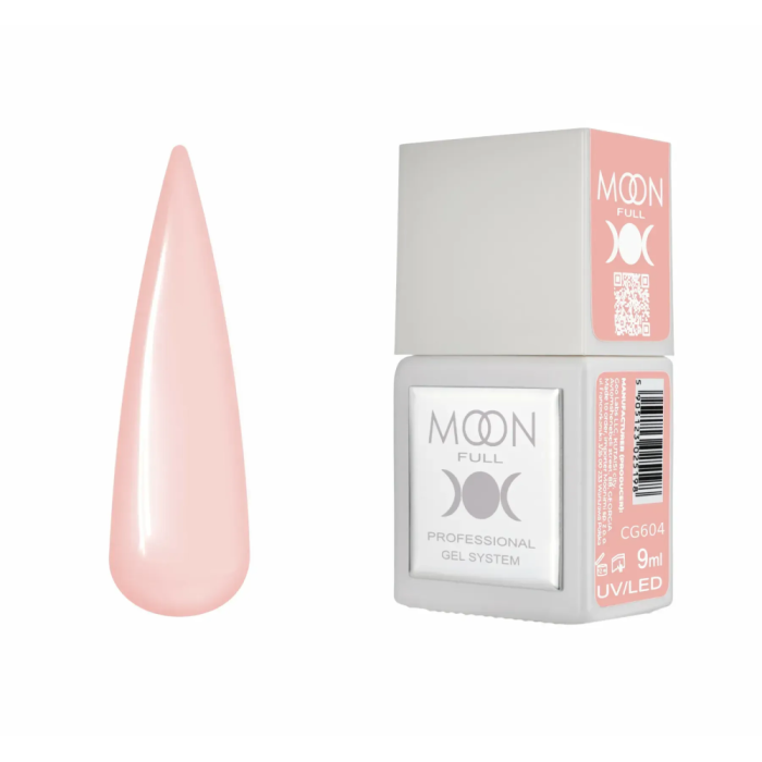 Гель-лак Moon Full Gel Polish Color №CG604, світло-кораловий, 9 мл
