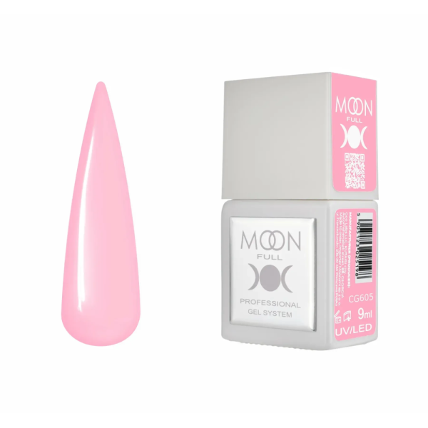 Гель-лак Moon Full Gel Polish Color №CG605, рожевий фламінго, 9 мл