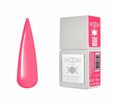 Гель-лак Moon Full Gel Polish Color №CG606, малиново-розовый, 9 мл