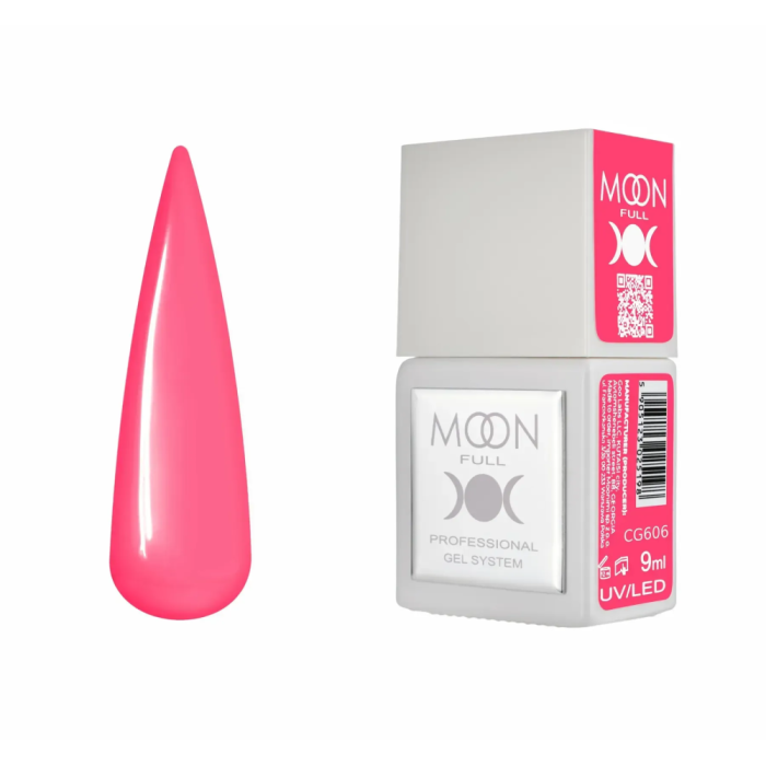 Гель-лак Moon Full Gel Polish Color №CG606, малиново-рожевий, 9 мл