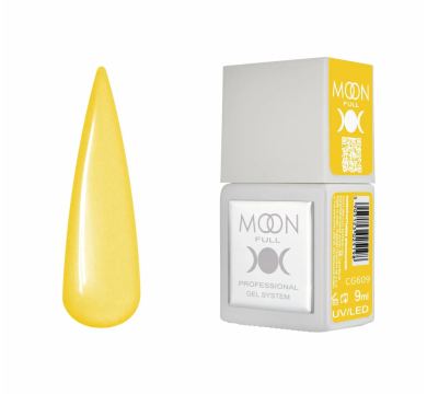 Гель-лак Moon Full Gel Polish Color №CG609, лимонний, 9 мл