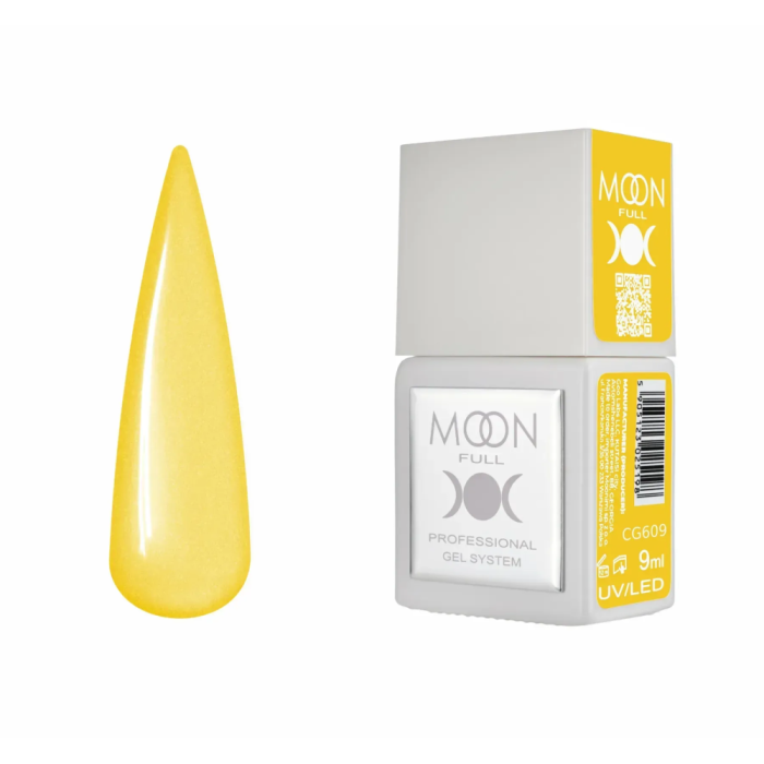 Гель-лак Moon Full Gel Polish Color №CG609, лимонний, 9 мл