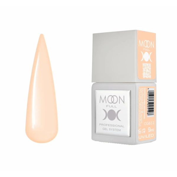 Гель-лак Moon Full Gel Polish Color №CG611, бежево-персиковий, 9 мл