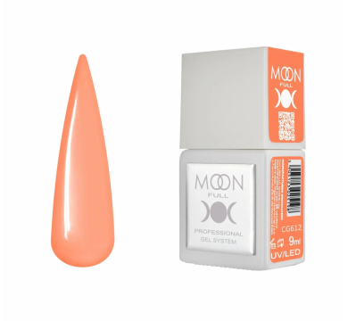 Гель-лак Moon Full Gel Polish Color №CG612, апельсиновый, 9 мл