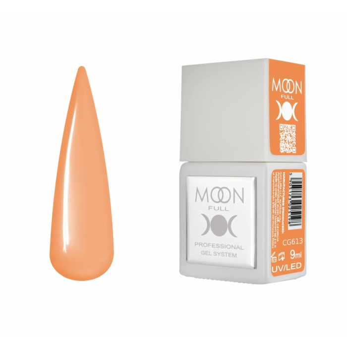 Гель-лак Moon Full Gel Polish Color №CG613, мандариновий, 9 мл