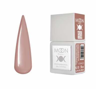 Гель-лак Moon Full Gel Polish Color №CG621, темно-бежевий, 9 мл