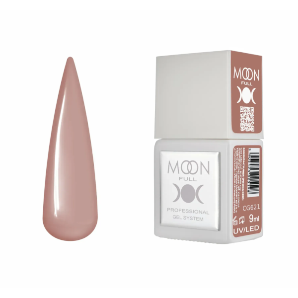 Гель-лак Moon Full Gel Polish Color №CG621, темно-бежевий, 9 мл