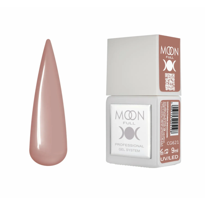 Гель-лак Moon Full Gel Polish Color №CG621, темно-бежевый, 9 мл