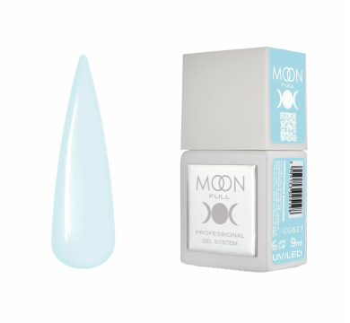 Гель-лак Moon Full Gel Polish Color №CG627, молочно-м'ятний, 9 мл