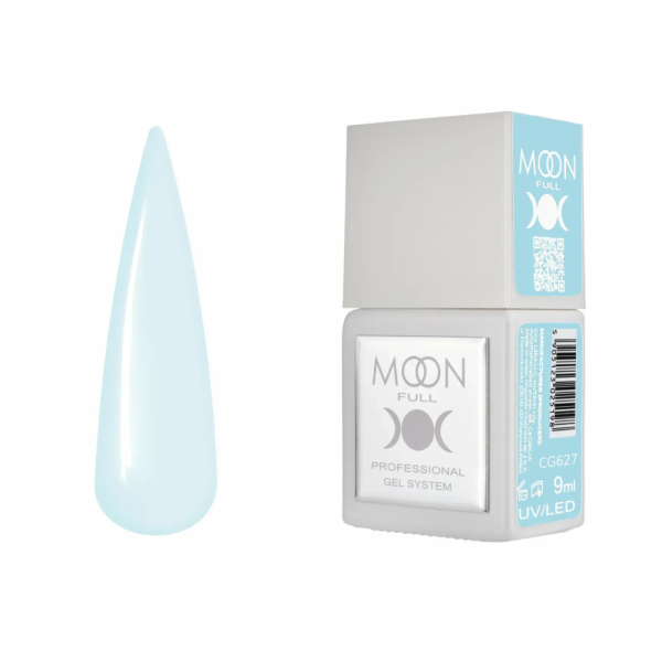 Гель-лак Moon Full Gel Polish Color №CG627, молочно-м'ятний, 9 мл