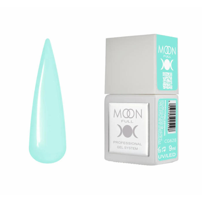 Гель-лак Moon Full Gel Polish Color №CG628, м'ятний, 9 мл