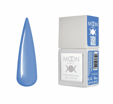 Гель-лак Moon Full Gel Polish Color №CG631, волошковий, 9 мл