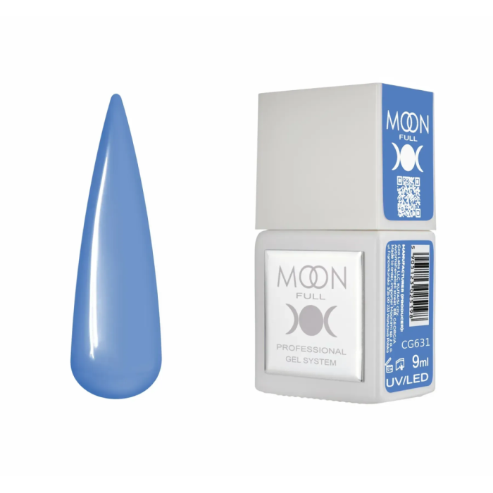 Гель-лак Moon Full Gel Polish Color №CG631, волошковий, 9 мл
