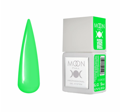 Гель-лак Moon Full Gel Polish Color №CG632, лаймовий, 9 мл