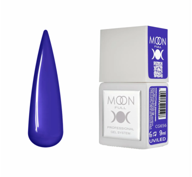 Гель-лак Moon Full Gel Polish Color №CG656, насичений синій, 9 мл