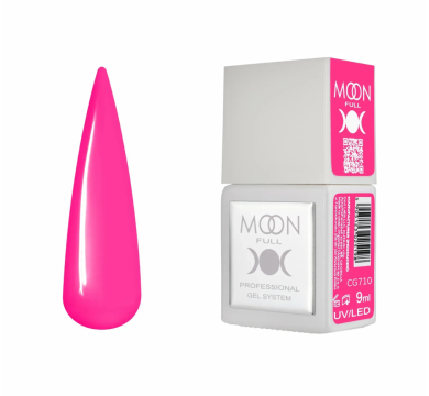 Гель-лак Moon Full Gel Polish Color №CG710, неоновая фуксия, 9 мл
