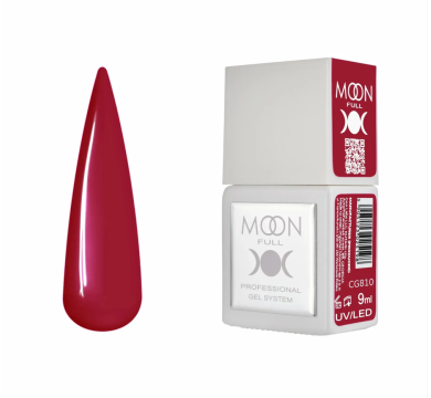 Гель-лак Moon Full Gel Polish Color №CG810, тёмный винно-красный, 9 мл