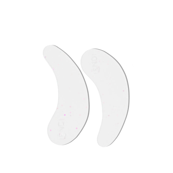 Багаторазові силіконові патчі Lendi Eye Patches, прозорі з блискітками