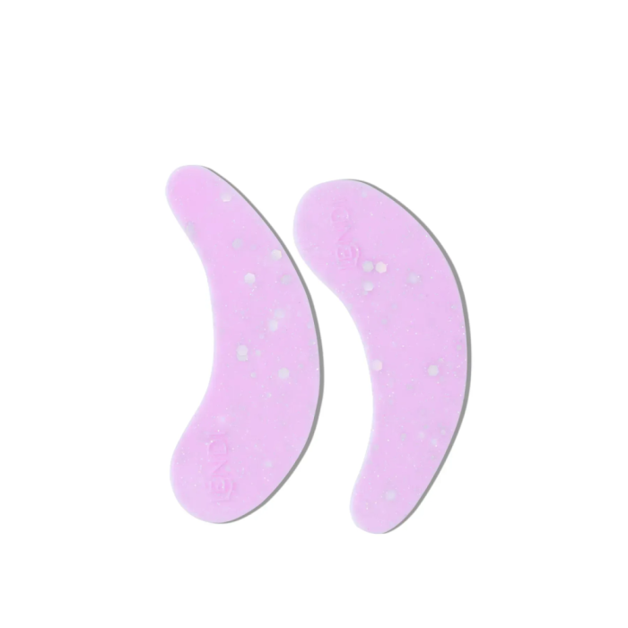 Многоразовые силиконовые патчи Lendi Eye Patches, фиолетовые с блестками