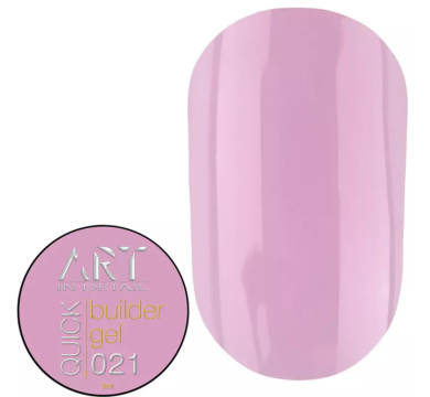 Гель для нарощування ART QUICK Builder Gel №021, рожево-ліловий, 5 мл