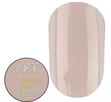 Гель для нарощування ART QUICK Builder Gel №024, бежевий, 5 мл